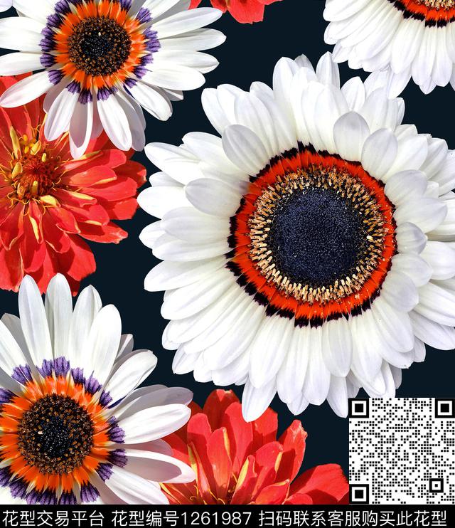 向日葵数码印花华亿平台下载（图片编号: 1261987） - 瓦栏（Walan）