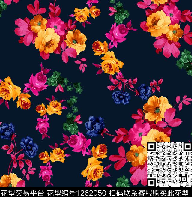 康乃馨小碎花DOLCEGABBANA数码印花华亿平台下载（图片编号: 1262050） - 瓦栏（Walan）