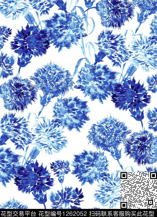 康乃馨小碎花DOLCEGABBANA数码印花华亿平台下载（图片编号: 1262052） - 瓦栏（Walan）