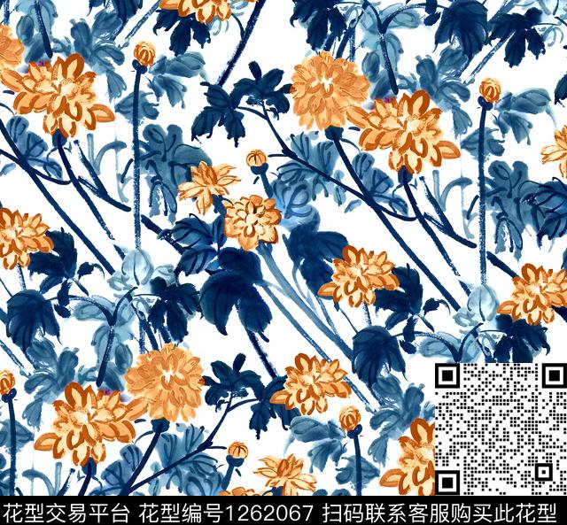 康乃馨小碎花DOLCEGABBANA数码印花华亿平台下载（图片编号: 1262067） - 瓦栏（Walan）