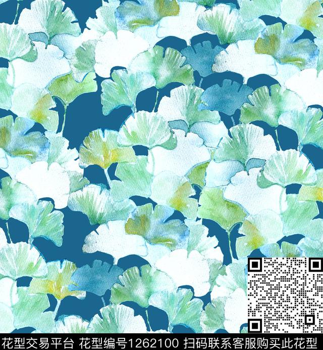 绿植树叶数码印花华亿平台下载（图片编号: 1262100） - 瓦栏（Walan）
