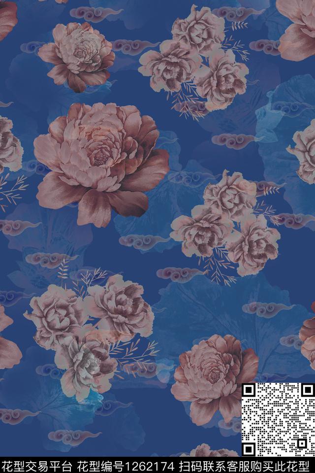 女装复古中国风数码印花华亿平台下载（图片编号: 1262174） - 瓦栏（Walan）