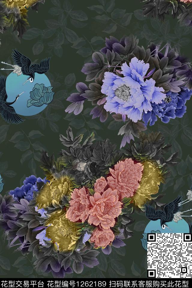 女装花卉中国风数码印花华亿平台下载（图片编号: 1262189） - 瓦栏（Walan）
