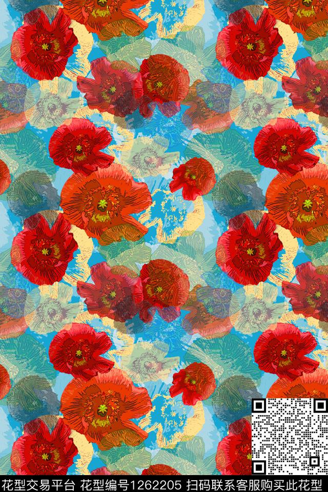 天堂花园植物碎碎花数码印花华亿平台下载（图片编号: 1262205） - 瓦栏（Walan）