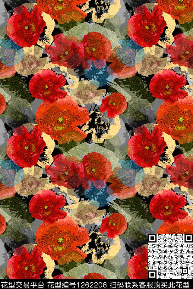 天堂花园植物碎碎花数码印花华亿平台下载（图片编号: 1262206） - 瓦栏（Walan）