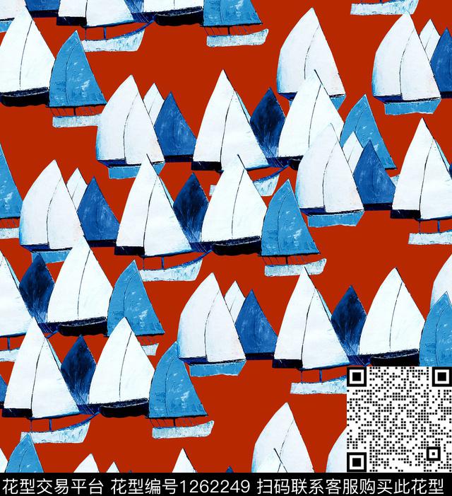 帆船长颈鹿几何数码印花华亿平台下载（图片编号: 1262249） - 瓦栏（Walan）