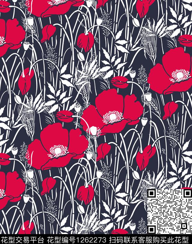 火柴小碎花绣花华亿平台数码印花华亿平台下载（图片编号: 1262273） - 瓦栏（Walan）