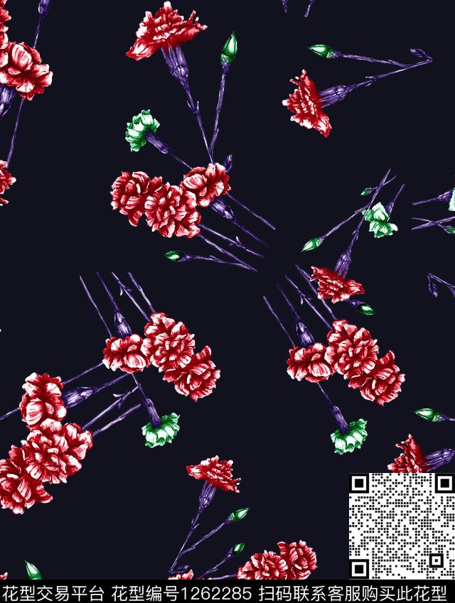 火柴小碎花绣花华亿平台数码印花华亿平台下载（图片编号: 1262285） - 瓦栏（Walan）