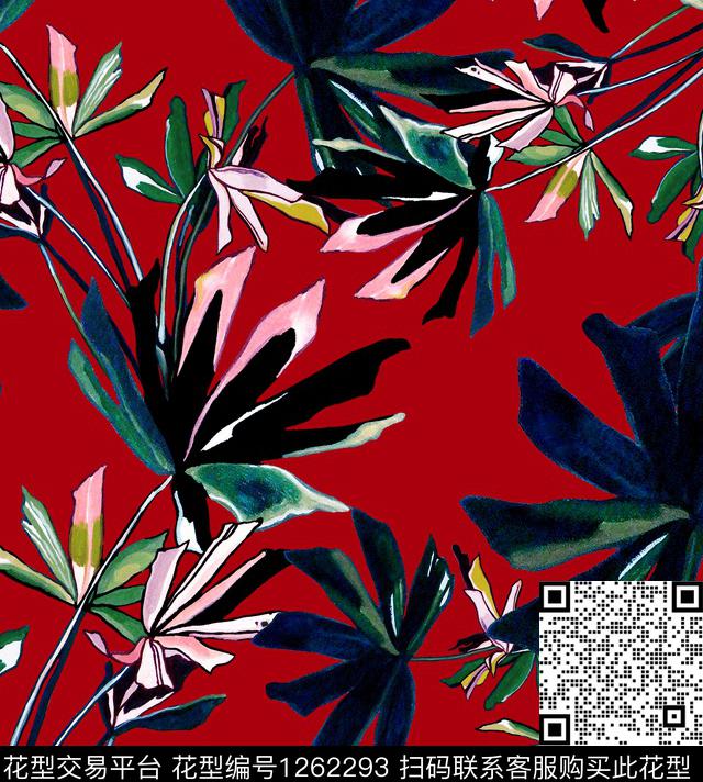 火柴小碎花绣花华亿平台数码印花华亿平台下载（图片编号: 1262293） - 瓦栏（Walan）