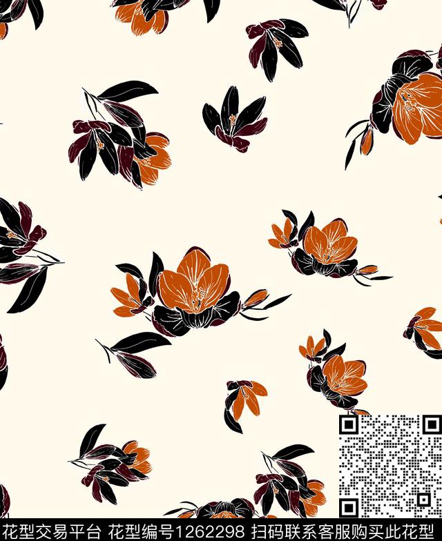 火柴小碎花绣花华亿平台数码印花华亿平台下载（图片编号: 1262298） - 瓦栏（Walan）