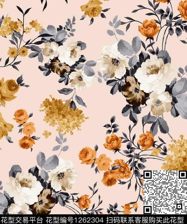 火柴小碎花绣花华亿平台数码印花华亿平台下载（图片编号: 1262304） - 瓦栏（Walan）