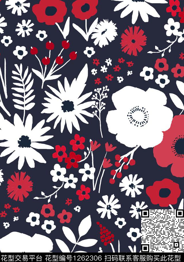 火柴小碎花绣花华亿平台数码印花华亿平台下载（图片编号: 1262306） - 瓦栏（Walan）