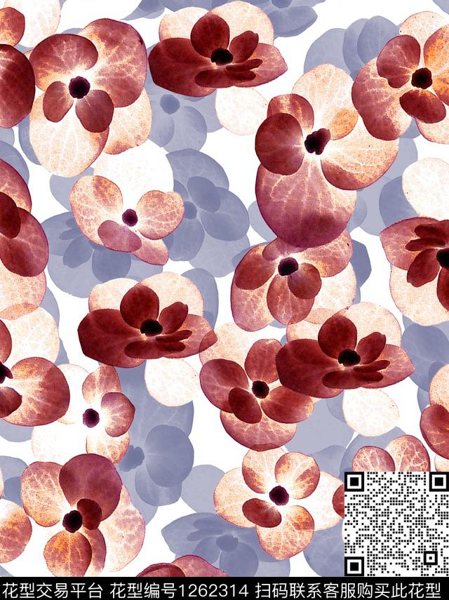 火柴小碎花绣花华亿平台数码印花华亿平台下载（图片编号: 1262314） - 瓦栏（Walan）