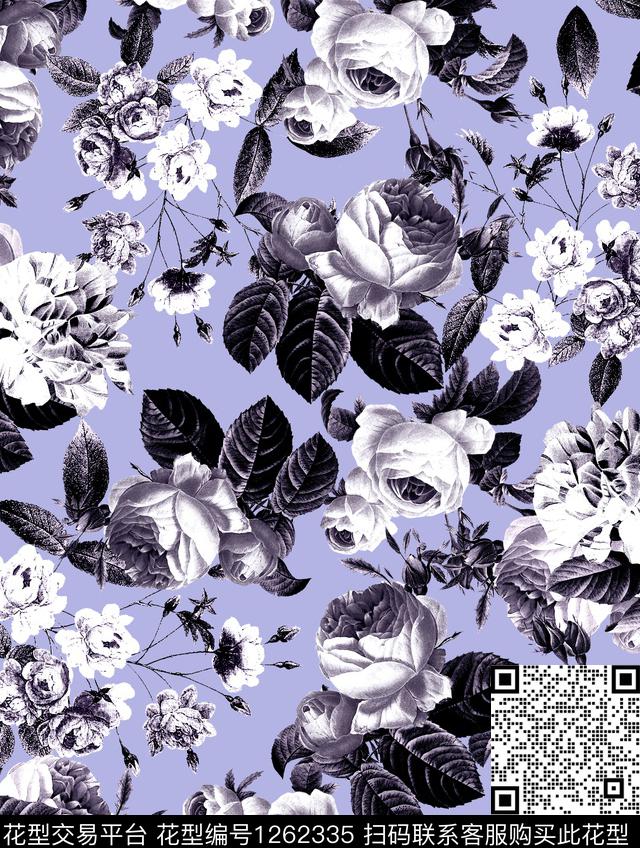 火柴小碎花绣花华亿平台数码印花华亿平台下载（图片编号: 1262335） - 瓦栏（Walan）