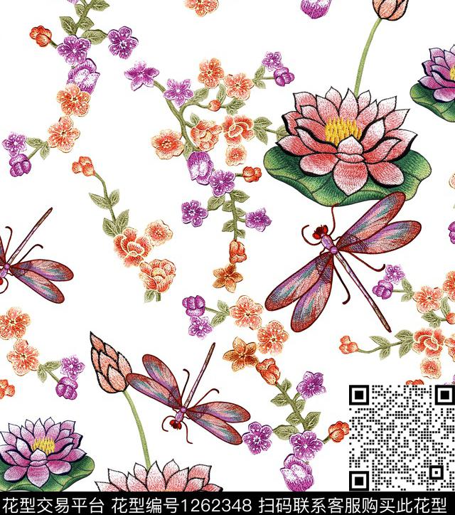 火柴小碎花绣花华亿平台数码印花华亿平台下载（图片编号: 1262348） - 瓦栏（Walan）
