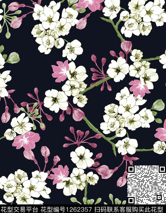 火柴小碎花绣花华亿平台数码印花华亿平台下载（图片编号: 1262357） - 瓦栏（Walan）