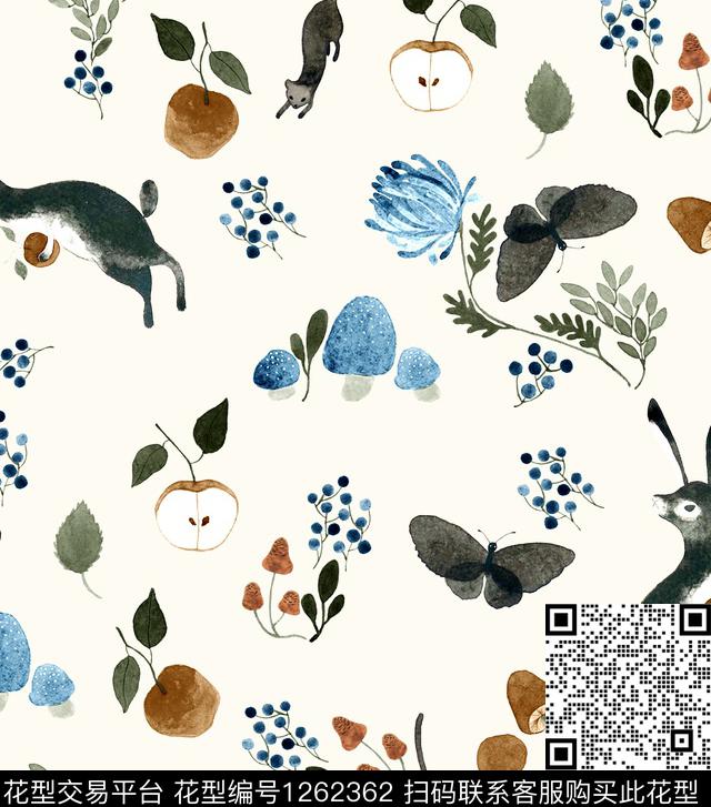 火柴小碎花绣花华亿平台数码印花华亿平台下载（图片编号: 1262362） - 瓦栏（Walan）