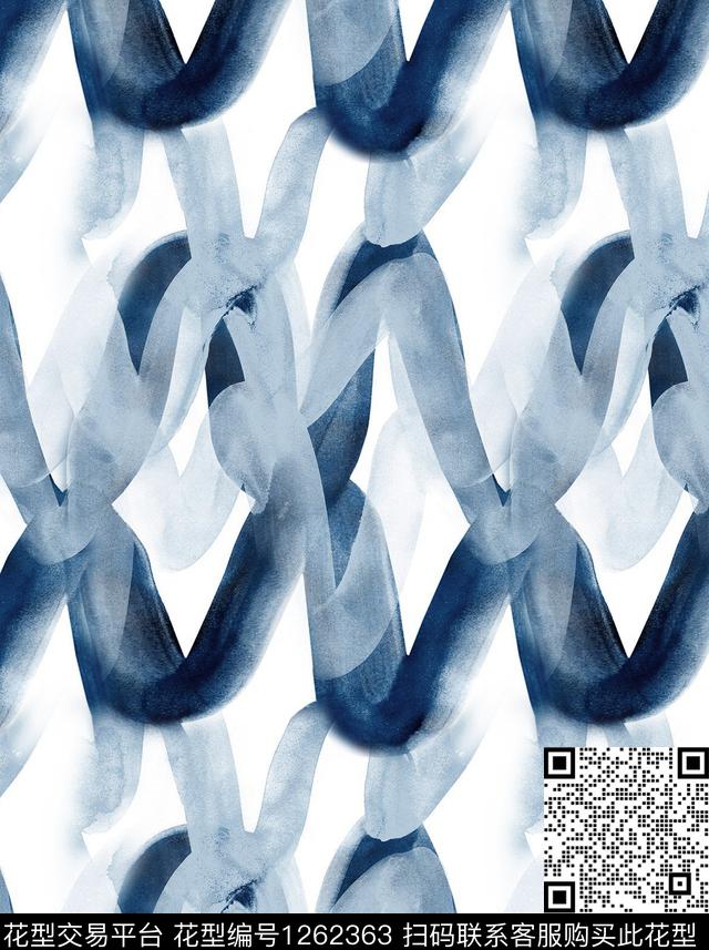 兰花手绘花卉抽象花卉数码印花华亿平台下载（图片编号: 1262363） - 瓦栏（Walan）