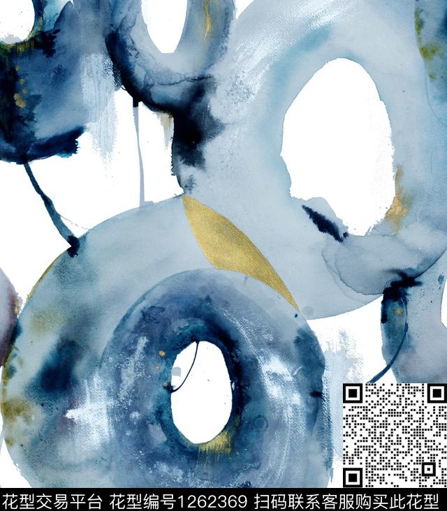 兰花手绘花卉抽象花卉数码印花华亿平台下载（图片编号: 1262369） - 瓦栏（Walan）