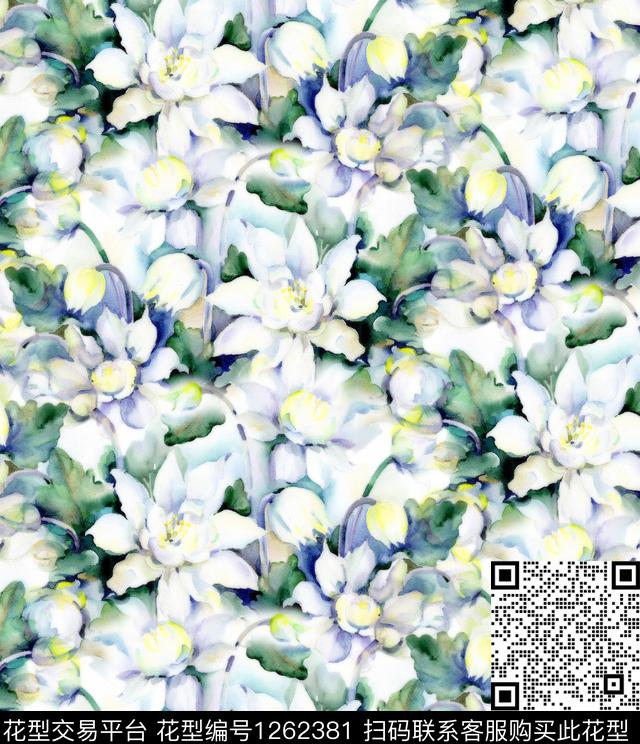 火柴小碎花绣花华亿平台数码印花华亿平台下载（图片编号: 1262381） - 瓦栏（Walan）