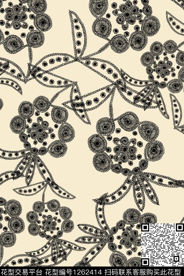 复古民族风年轻女性数码印花华亿平台下载（图片编号: 1262414） - 瓦栏（Walan）