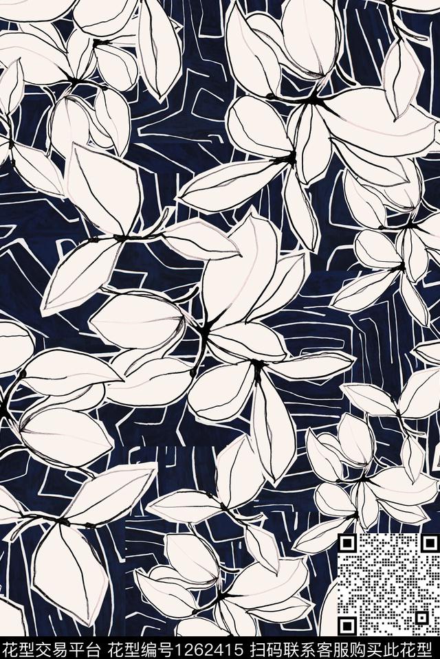 几何线条年轻女性数码印花华亿平台下载（图片编号: 1262415） - 瓦栏（Walan）