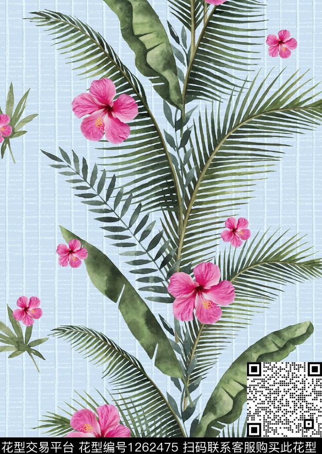 植物数码华亿平台绿植树叶数码印花华亿平台下载（图片编号: 1262475） - 瓦栏（Walan）