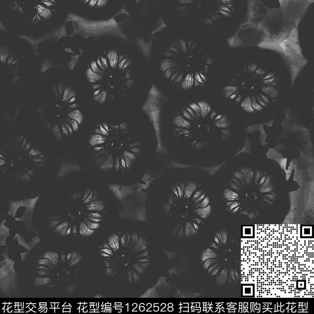 炫彩手绘花卉数码印花华亿平台下载（图片编号: 1262528） - 瓦栏（Walan）