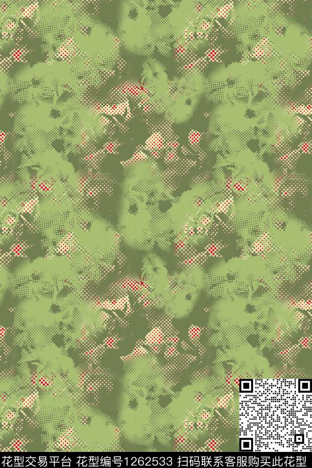 抽象男装休闲花卉数字印花数码印花华亿平台下载（图片编号: 1262533） - 瓦栏（Walan）