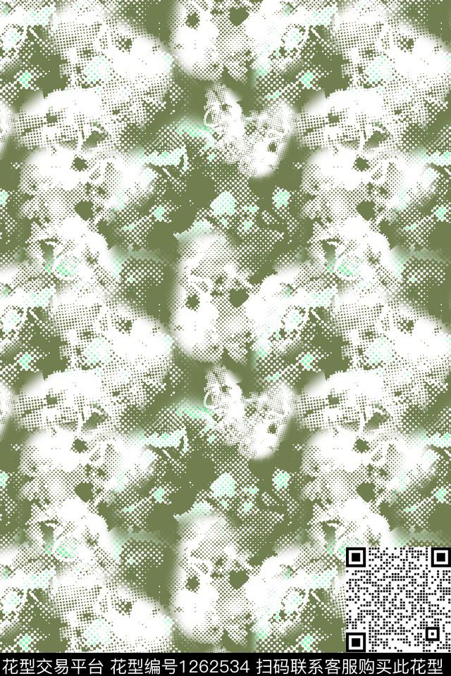 抽象男装休闲花卉数字印花数码印花华亿平台下载（图片编号: 1262534） - 瓦栏（Walan）