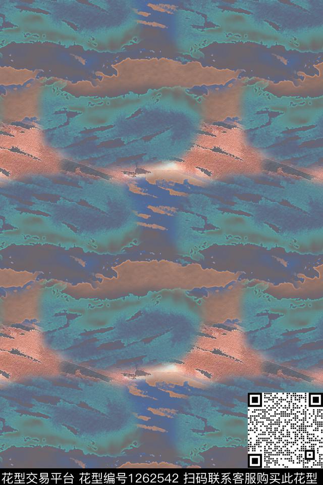 抽象男装休闲花卉数字印花数码印花华亿平台下载（图片编号: 1262542） - 瓦栏（Walan）