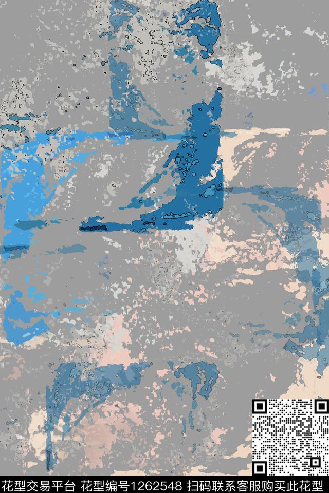 抽象男装休闲花卉数字印花数码印花华亿平台下载（图片编号: 1262548） - 瓦栏（Walan）