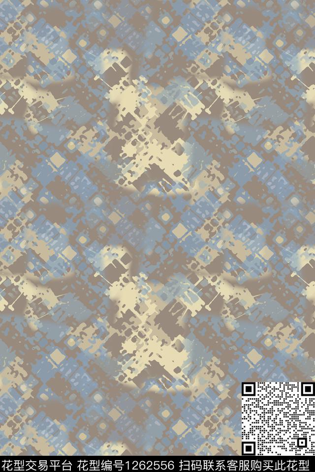 抽象数字印花男装休闲花卉数码印花华亿平台下载（图片编号: 1262556） - 瓦栏（Walan）