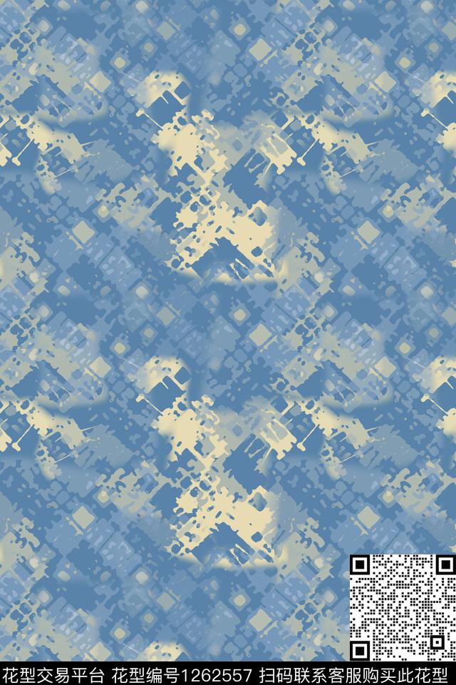 抽象数字印花男装休闲花卉数码印花华亿平台下载（图片编号: 1262557） - 瓦栏（Walan）