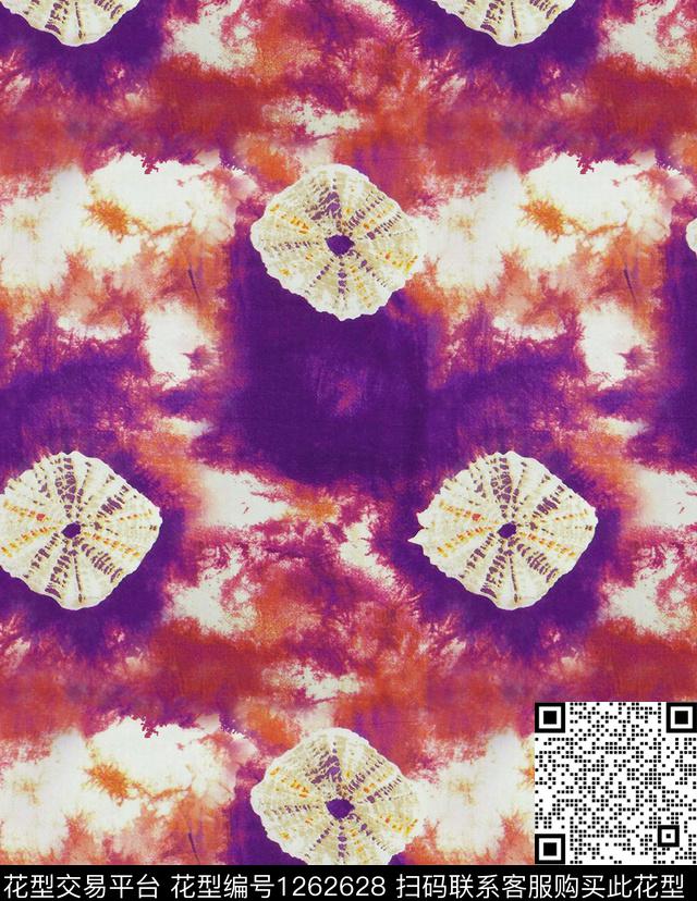 抽象蜡染扎染华亿平台数码印花华亿平台下载（图片编号: 1262628） - 瓦栏（Walan）