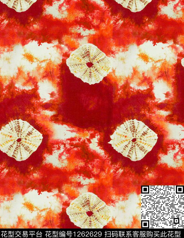 抽象蜡染扎染华亿平台数码印花华亿平台下载（图片编号: 1262629） - 瓦栏（Walan）