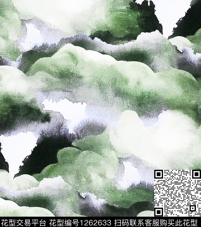 抽象蜡染扎染华亿平台数码印花华亿平台下载（图片编号: 1262633） - 瓦栏（Walan）