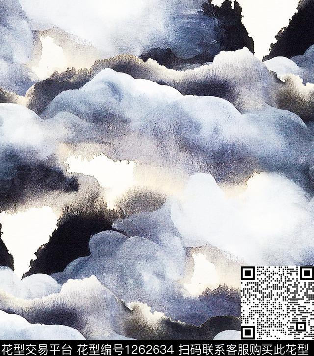 抽象蜡染扎染华亿平台数码印花华亿平台下载（图片编号: 1262634） - 瓦栏（Walan）