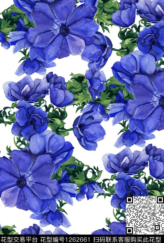 大牌风小碎花玉兰花数码印花华亿平台下载（图片编号: 1262661） - 瓦栏（Walan）