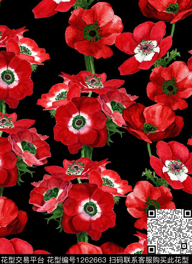 大牌风小碎花玉兰花数码印花华亿平台下载（图片编号: 1262663） - 瓦栏（Walan）