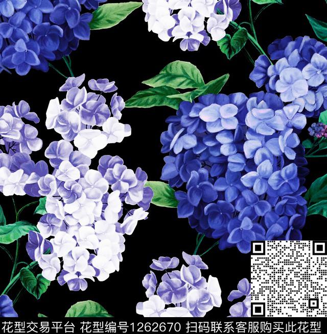 大牌风小碎花玉兰花数码印花华亿平台下载（图片编号: 1262670） - 瓦栏（Walan）