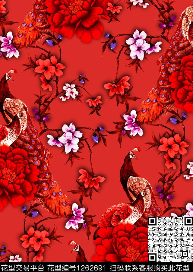 大牌风小碎花玉兰花数码印花华亿平台下载（图片编号: 1262691） - 瓦栏（Walan）