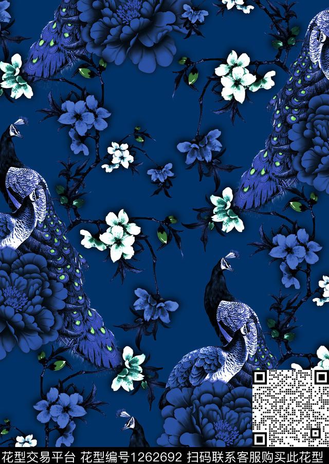 大牌风小碎花玉兰花数码印花华亿平台下载（图片编号: 1262692） - 瓦栏（Walan）