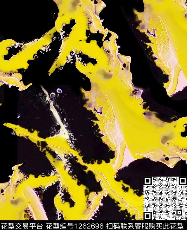 抽象男装螃蟹大虾数码印花华亿平台下载（图片编号: 1262696） - 瓦栏（Walan）