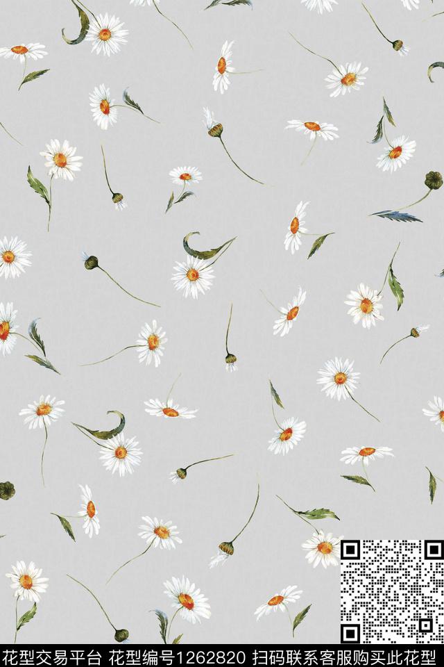 花卉配饰小碎花数码印花华亿平台下载（图片编号: 1262820） - 瓦栏（Walan）