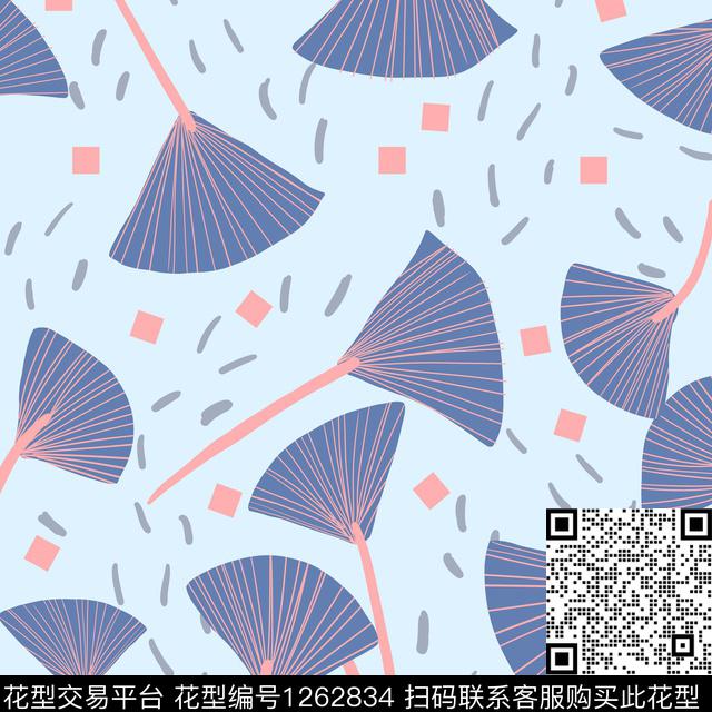 连衣裙趣味几何传统印花华亿平台下载（图片编号: 1262834） - 瓦栏（Walan）