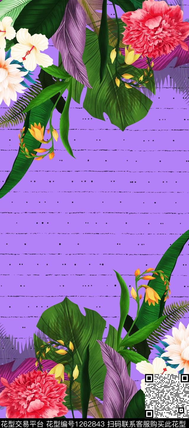 炫彩热带华亿平台文艺数码印花华亿平台下载（图片编号: 1262843） - 瓦栏（Walan）