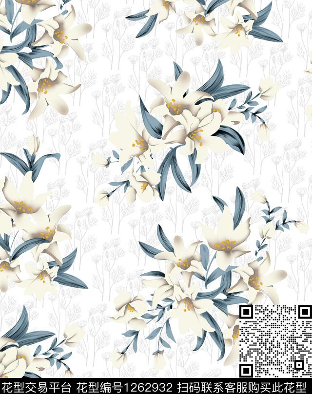 花卉数码华亿平台女装数码印花华亿平台下载（图片编号: 1262932） - 瓦栏（Walan）