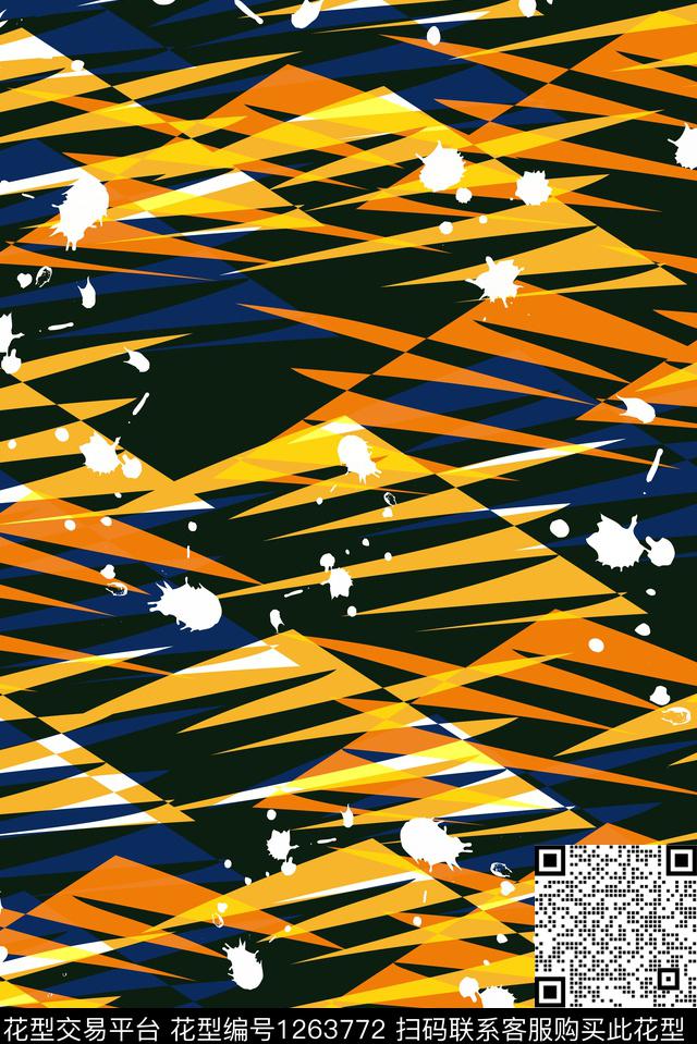 趣味抽象风景景观数码印花华亿平台下载（图片编号: 1263772） - 瓦栏（Walan）