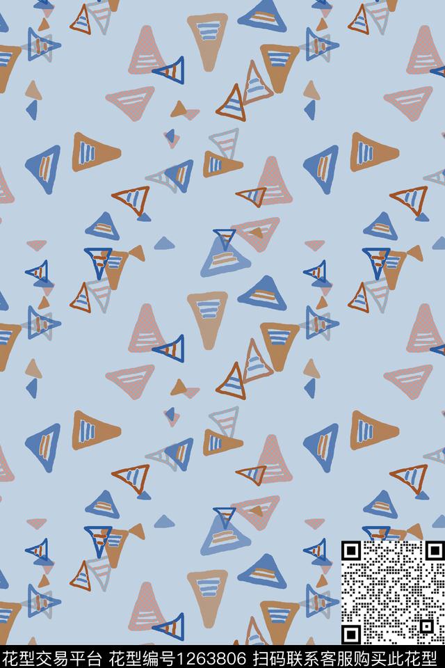 几何抽象手绘线条笔触传统印花华亿平台下载（图片编号: 1263806） - 瓦栏（Walan）